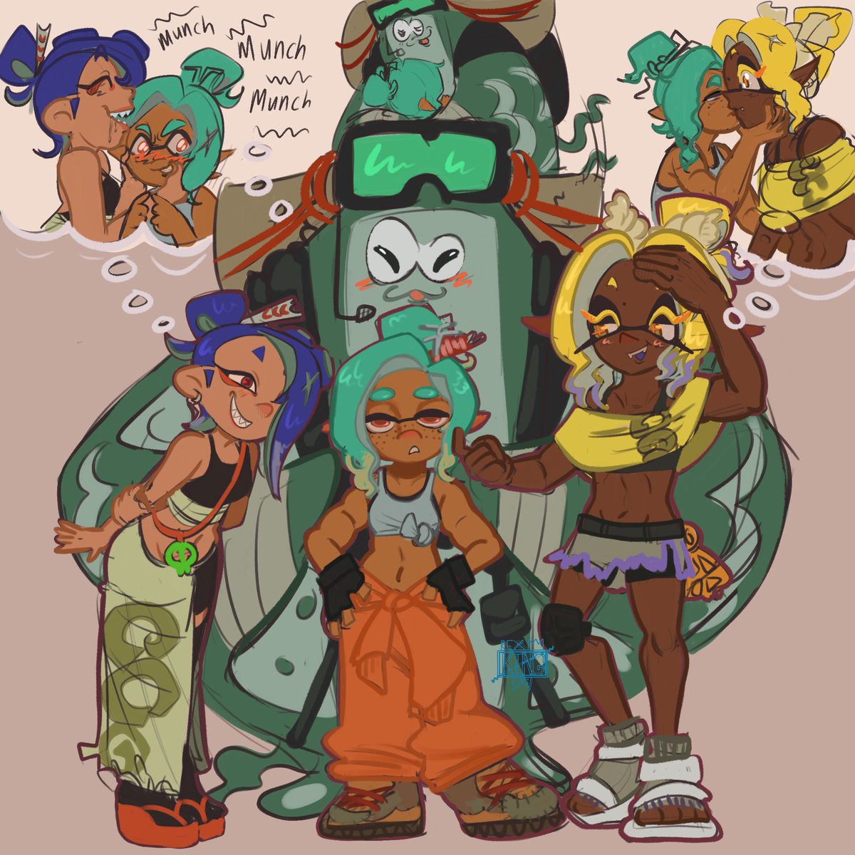 They all want that mechanic!! #splatoon #splatoonraiders #polycut