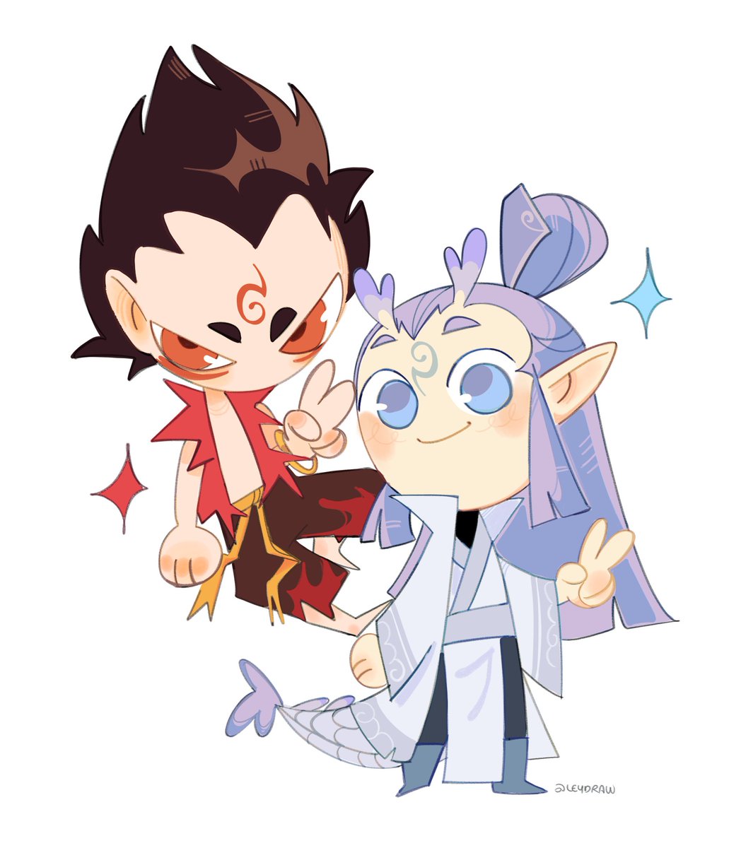 ley_draw's tweet image. CHIBI OUBING ✨✨
#nezha #doodle #aobing