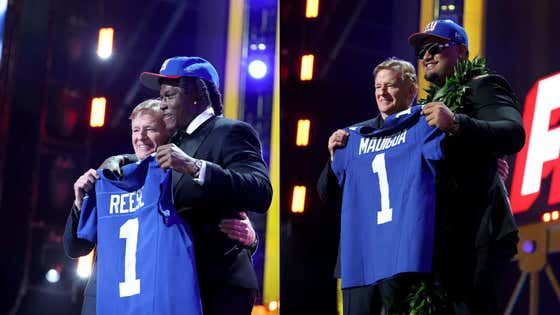 John Harbaugh Drafts Two Absolute MONSTERS In Arvell Reese And Francis Mauigoa As He Builds The Giants Into Bullies s.barstool.link/c/article-3568…