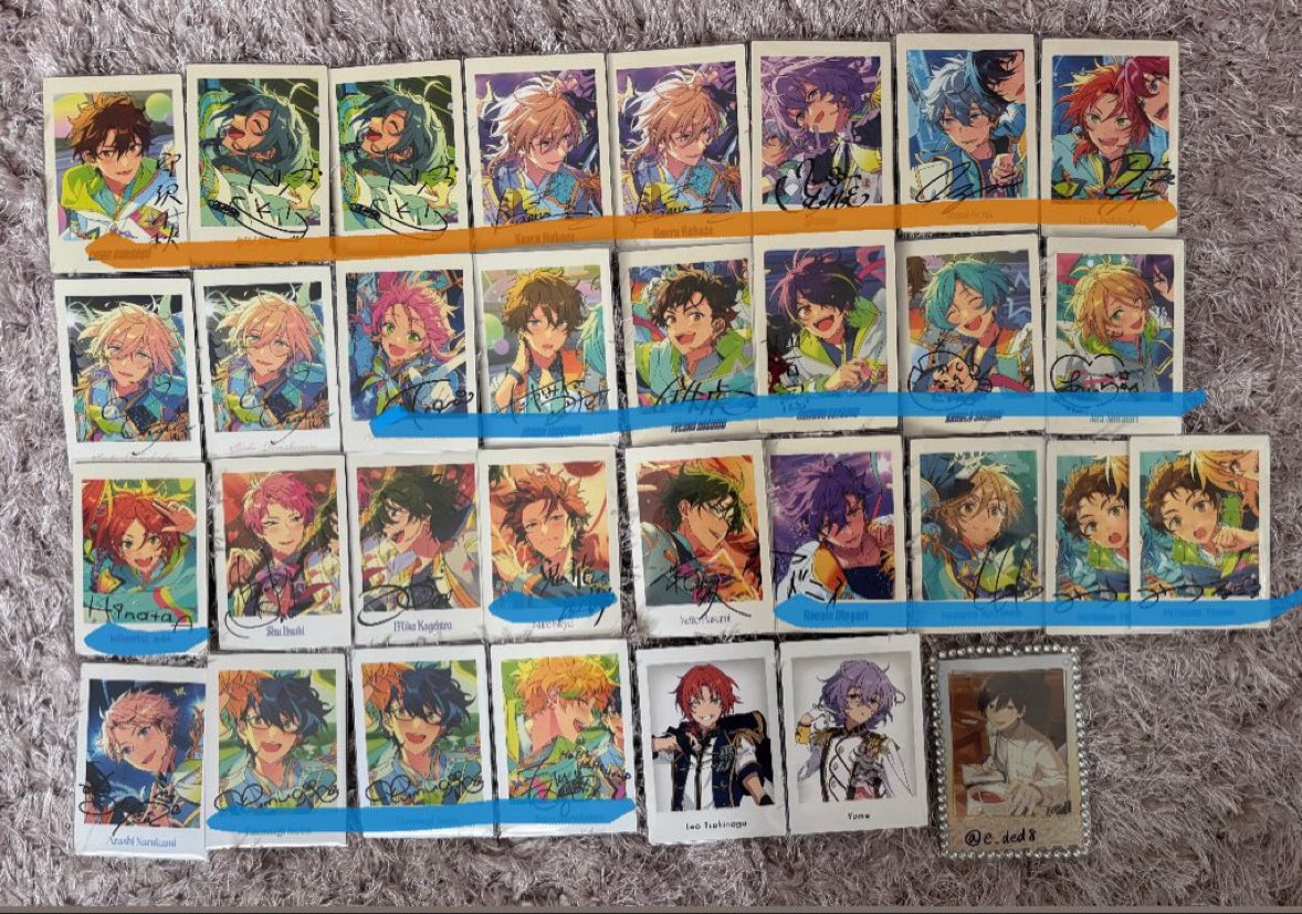 e_ded8's tweet photo. 【交換】あんスタ 10周年 10th ぱしゃっつ

譲｜千秋 ニキ 薫 宗 みか 泉 レオ ユメ 英智 桃李 奏汰 翠 鉄虎 忍 藍良 ひなた アドニス 晃牙 敬人 紅郎 友也 光 嵐 つむぎ 宙

求｜同異種北斗(10周年特典除く)

大阪or京都手渡し希望>まとめてのみ郵送
検索からでもお気軽にどうぞ。 https://t.co/7gWGeiu5X4