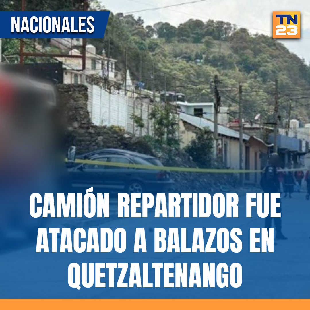TN23NOTICIAS's tweet photo. #Camión #repartidor fue #atacado a balazos en #Quetzaltenango ➡️ https://t.co/Jtyyev9i6H https://t.co/BpyV2t3Sew