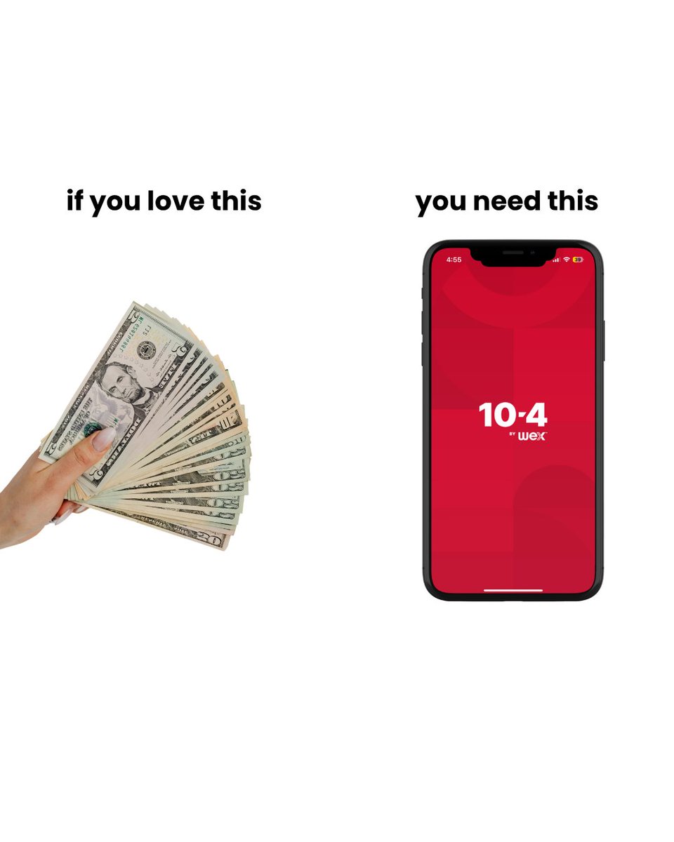 104bywex's tweet image. Just your daily reminder that you can save an average of 0.46c a gallon when fueling with 10-4 by WEX

If you love money... you know what to do 💸 📱 ⛽ 

#fueling #diesel #trucker #truckerlife #meme