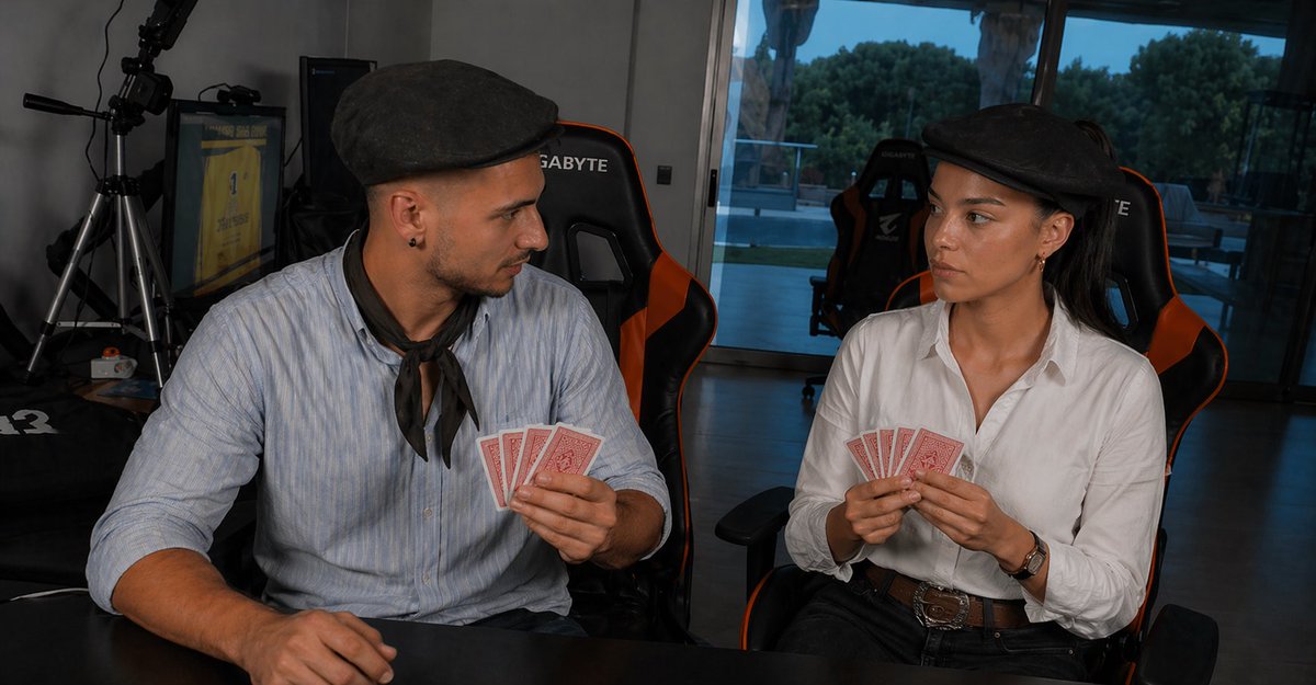 - Que preferís el 7 de espada o de oro?
+ El ancho