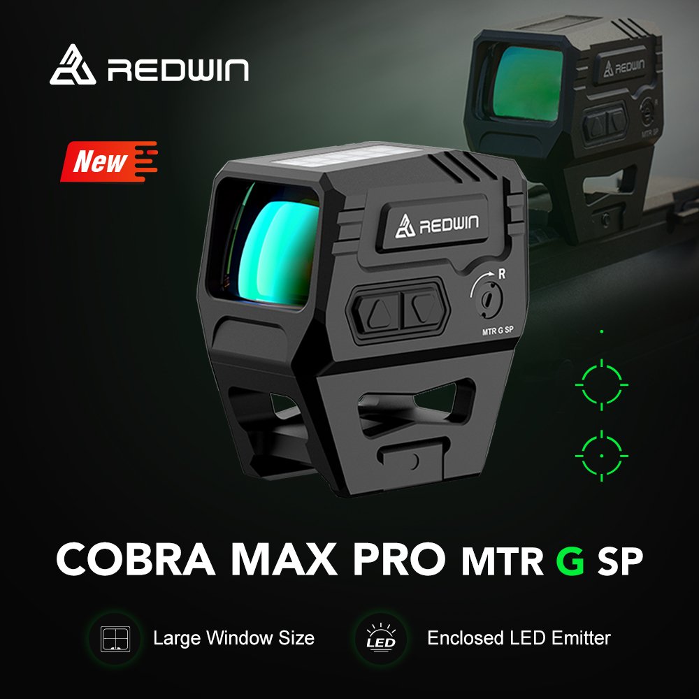 RedWinOptics's tweet photo. NEW ARRIVAL ✨ Dual Green Dot Optics Launch
All-new Cobra Max Pro MTR G SP &amp; Cherno Mini MTR G SP
Ultra-clear green reticle, stable zero, all-day solar charging endurance.
Tactical precision meets reliable performance for every shooter.
#RedWinOptics #GreenDot https://t.co/VwJ1vp7cYf