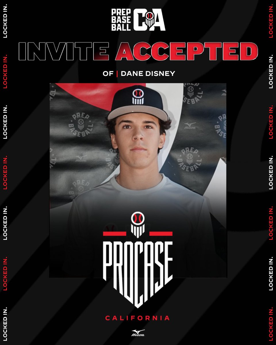 ⚾ 𝗦𝗼𝗖𝗮𝗹 𝗣𝗿𝗼𝗖𝗮𝘀𝗲 𝗜𝗻𝘃𝗶𝘁𝗲 𝗔𝗰𝗰𝗲𝗽𝘁𝗲𝗱 ⚾

Welcome to the #42-ranked 2028 OF Dane Disney of Oaks Christian HS to the 2026 SoCal ProCase.

<a href="/DaneDisne935/">Dane Disney</a> 

📆 : 5/31/26
📍 : Pepperdine University