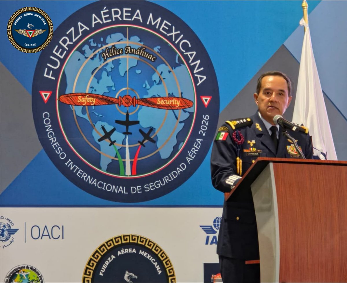 ComandanteFAM's tweet image. Hoy, el Comandante de la #FuerzaAereaMx, inauguró oficialmente los eventos con motivo del Espectáculo Aéreo Tulum 2026: el 7/o. Congreso Internacional de Seguridad Aérea, el 1/er. Congreso de Ferias Aeronáuticas y la Demostración de #NASCAR México Series.

Eventos en los que la