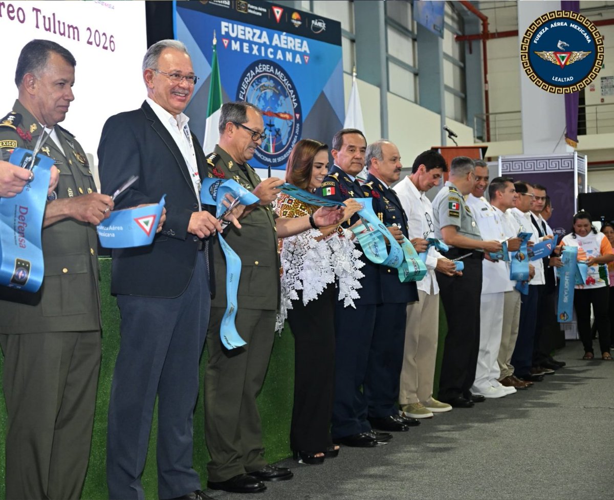 ComandanteFAM's tweet image. Hoy, el Comandante de la #FuerzaAereaMx, inauguró oficialmente los eventos con motivo del Espectáculo Aéreo Tulum 2026: el 7/o. Congreso Internacional de Seguridad Aérea, el 1/er. Congreso de Ferias Aeronáuticas y la Demostración de #NASCAR México Series.

Eventos en los que la