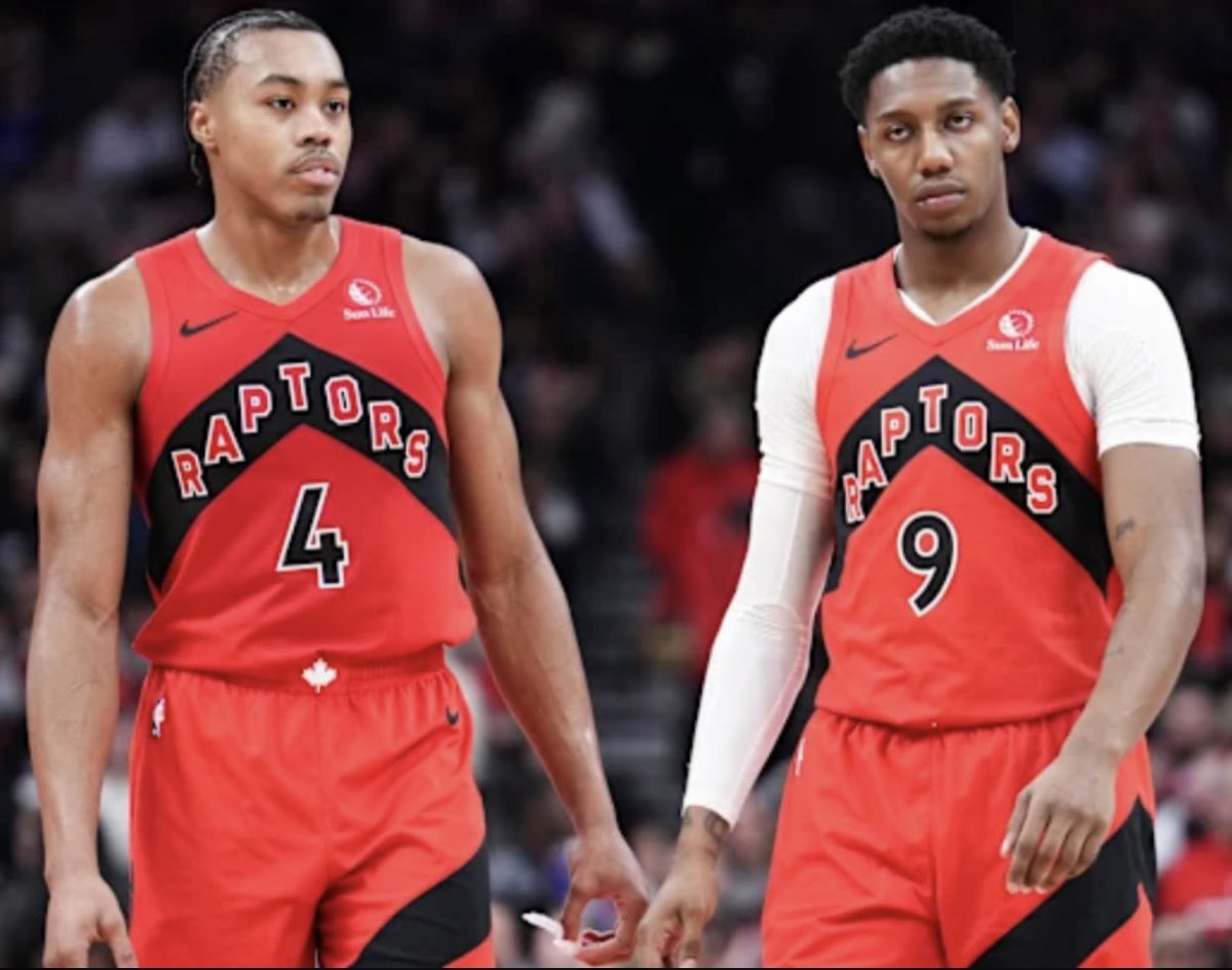 RJ Barrett and Scottie Barnes combined in the game 3 win:

66 points
10 rebounds
16 assists
23/36 FG
9 three pointers
11/17 FT
3 STL
2 Blocks
+47
Raptors back in the series👀