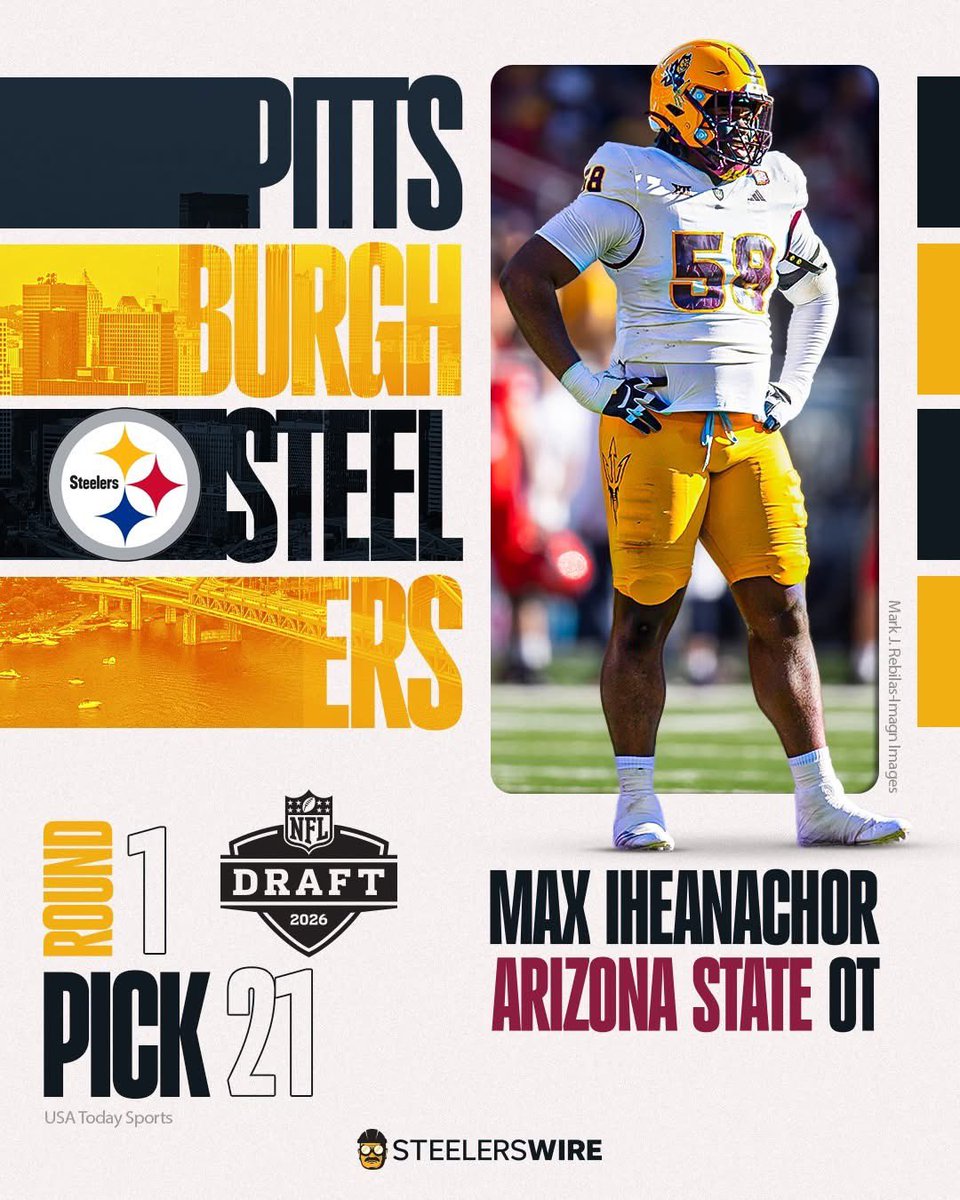 Wise1Observer's tweet photo. 😎🏈WELCOME TO THE STEELERS MR. MAX IHEANACHOR🏈😉🖤💛❤️💯🔥👍🏾 https://t.co/qV1byGe20r