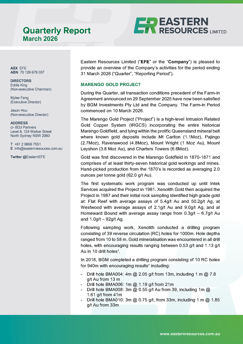 EasternEFE's tweet photo. We are pleased to provide an overview of the Company's activities for the period ending 31 March 2026.

Read more: https://t.co/UVLNmEQCVO

https://t.co/oXpPPKUSoh $EFE https://t.co/TXTfhPcMDc