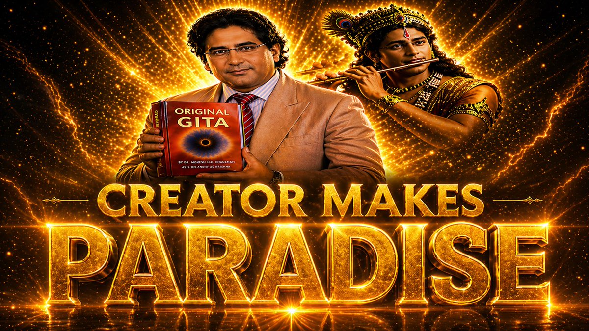 1OriginalGod's tweet image. Creator makes Paradise ...Muslims &amp;amp; Islam will disappear from Earth  #Enlightenment #Europe #America #UK #Krishna #ElonMusk #Trump #JDVance #UshaVance #CharlieKirk #TPUSA #JUdaism #Creator #God #Infinity #Gita #Spirituality #Religions #Christians #Bible #Hindus #India