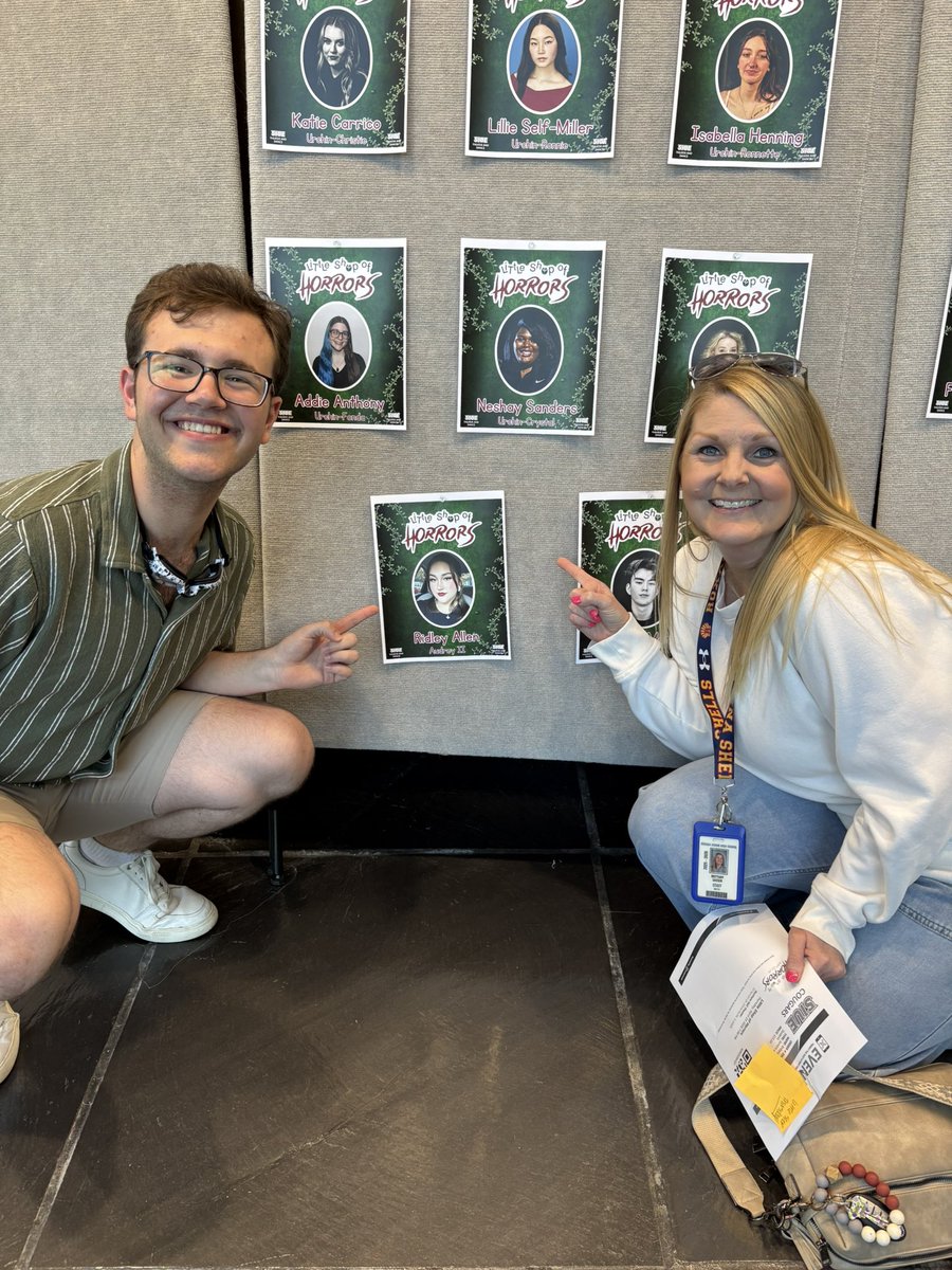 RHS_Shells's tweet photo. Troupe 556 Supporting Ridley Allen (Class of 2025) and Brenna Church (Class of 2024)  in SIUE's production of Little Shop of Horrors! Ridley stole the show as Audrey 2 (the plant) and Brenna was the Stage Manager! We couldn't be more proud! #OnceAShellAlwaysAShell 
#RoxanaProud https://t.co/I8zsXBaqmU
