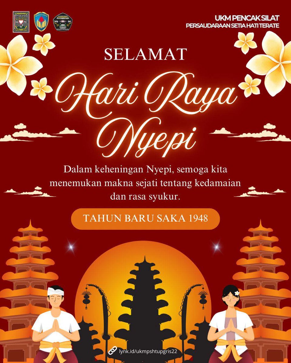 PSHT_Upgris's tweet photo. 🕊️*_Selamat Hari Raya Nyepi_*
*_Tahun Baru Saka 1948_*🕊️

*Dalam hening, kita belajar mendengar diri sendiri.*
*Dalam sepi, kita menemukan makna damai yang sesungguhnya.*✨

Bidang Humas dan Informasi Komunikasi Psht Upgris 2025/2026
___________________
UKM PSHT UPGRIS 2025/2026 https://t.co/uRAKM2mbtb