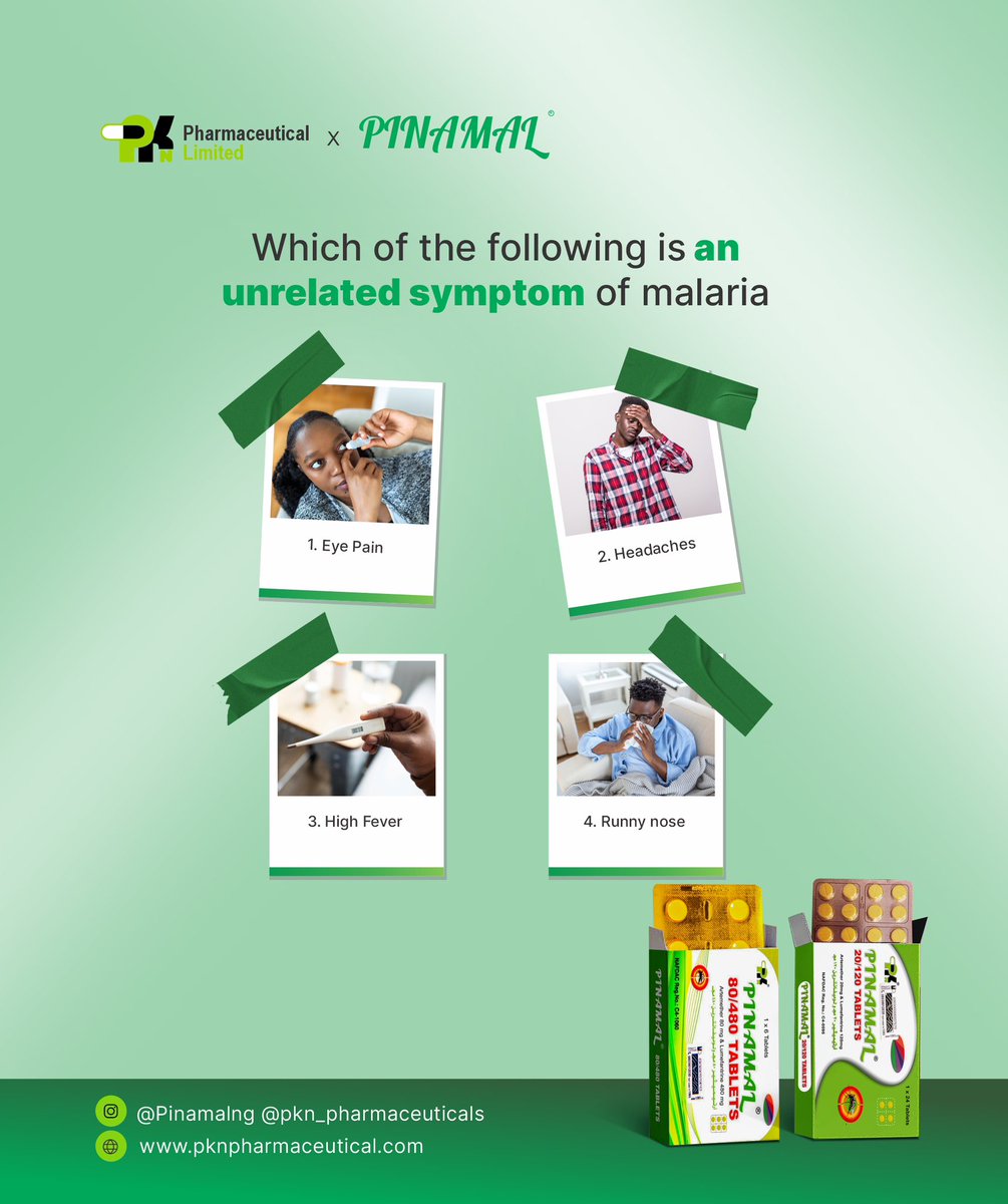 Pinamalng's tweet photo. It’s game Friday 💃🏼💃🏼.
Which of the following is not a symptom of malaria? 
Let’s have it! https://t.co/XFCz2ziS4C