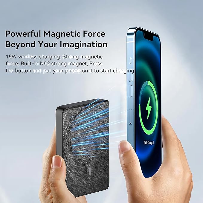DitCompany's tweet image. Brave 10000mAh Magnetic Power Bank with Stand &amp;amp; Cable, 15W MagSafe Wireless Charger, 20W PD Battery Pack for iPhone 17/16/15 Series &amp;amp; Samsung - Black
#magnetic #powerbank #wireless #charger #portable #battery #pack #compact #lightweight