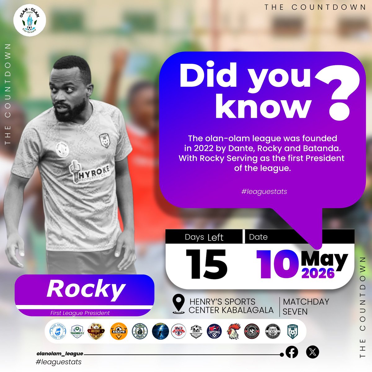 OlanOlam_League's tweet photo. ⏳ 15  DAYS TO GO… the countdown is on! 🥁

 Matchday is fast approaching ⚽🔥
The stakes are higher, the competition is tougher… pressure is building! 😤

Time to get your cohort locked in for the ultimate showdown 💪

#OlanOlamLeagueS4 https://t.co/0i6DA2tS9w