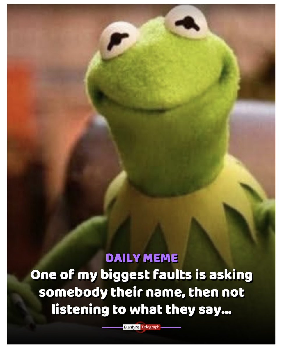 BlantyreTel's tweet image. MORNING MEME

Kicking off the day with a smile on Telegraph. 
#Humour #Laugh #Share.

🟢 Appreciate the effort going into this volunteer page? Support good causes by subscribing here facebook.com/blantyretelegr… 🟢