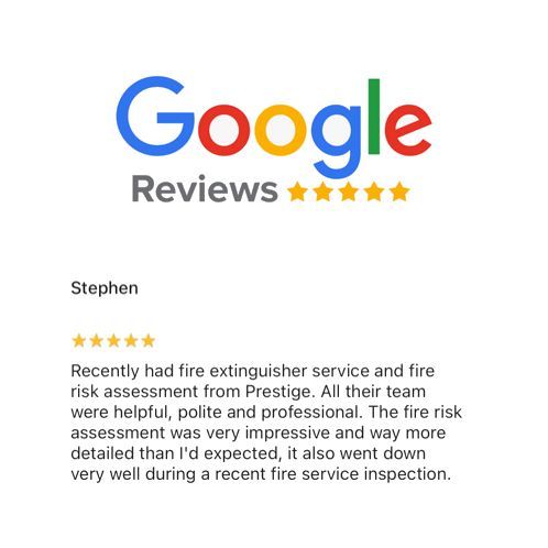 PrestigeFire's tweet photo. ⭐️⭐️⭐️⭐️⭐️ Feedback Friday ⭐️⭐️⭐️⭐️⭐️

Thank you to Stephen for the amazing feedback - we’re proud to deliver thorough, reliable fire safety services that give you complete peace of mind. 

If you need expert advice, you know where to find us - get in touch! https://t.co/sfvlTzVzbl