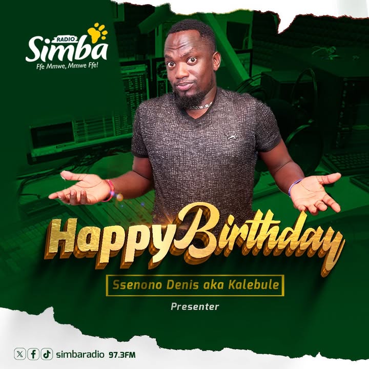 simbaradio's tweet image. 🗳️ Olwaleero mazaalibwa ga mukozi munaffe Ssenono Denis aka MC Kalebule Omulebuzi atalebula nebalebula. Tukwagaliza olunaku lw'amazaalibwa olulungi.
#ffemmwemmweffe

🌐 Soma ebipya: radiosimba.ug

#RadioSimba #Uganda #SimbaNews #UgandaPolitics