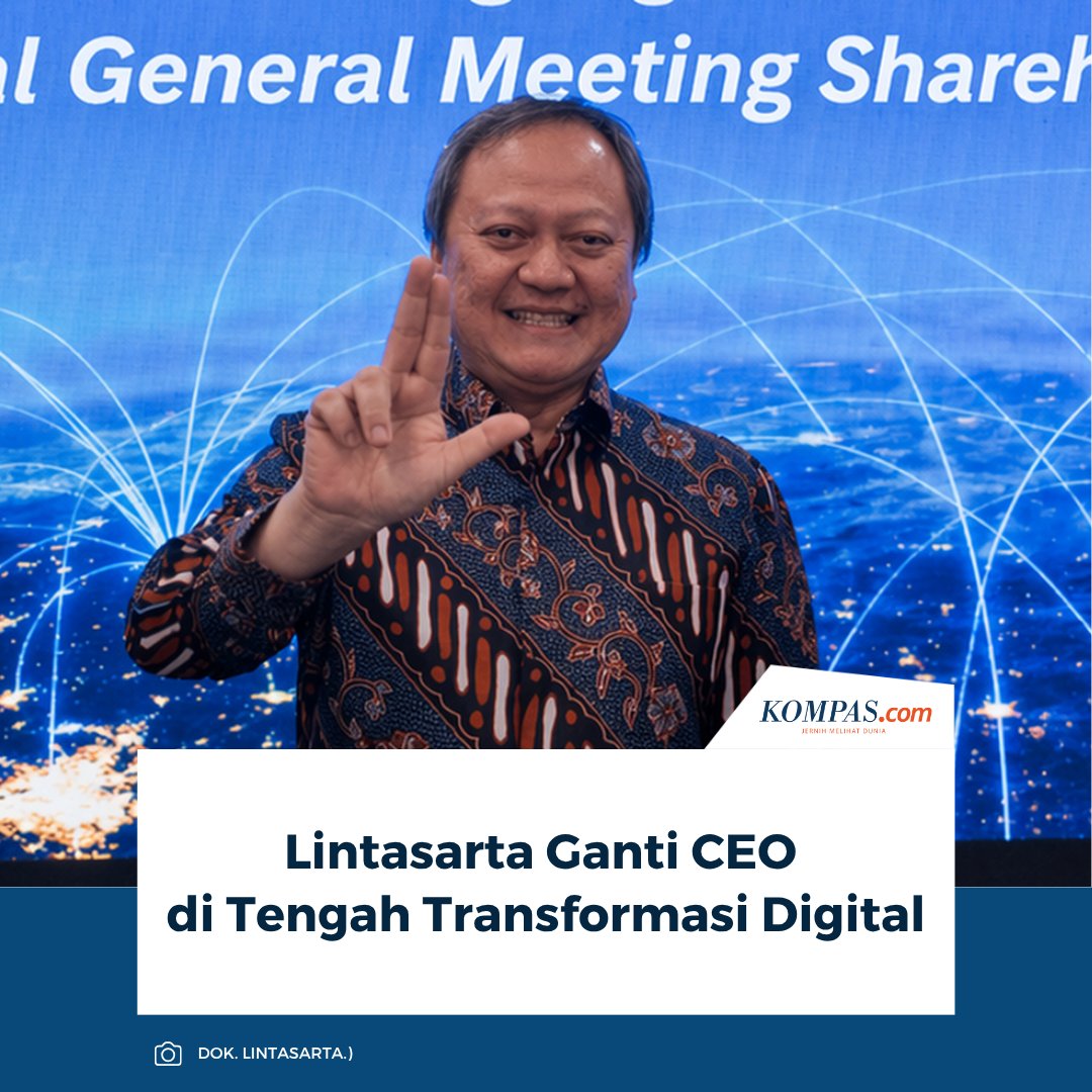 KompasTekno's tweet image. Baca di sini: tekno.kompas.com/read/2026/04/2…

Lintasarta menunjuk Armand Hermawan sebagai President Director &amp;amp; Chief Executive Officer (PDCEO), menggantikan Bayu Hanantasena, di tengah  pengembangan teknologi berbasis AI berbagai industri.

~AM #Lintasarta #ArtificialIntelligence #CEO