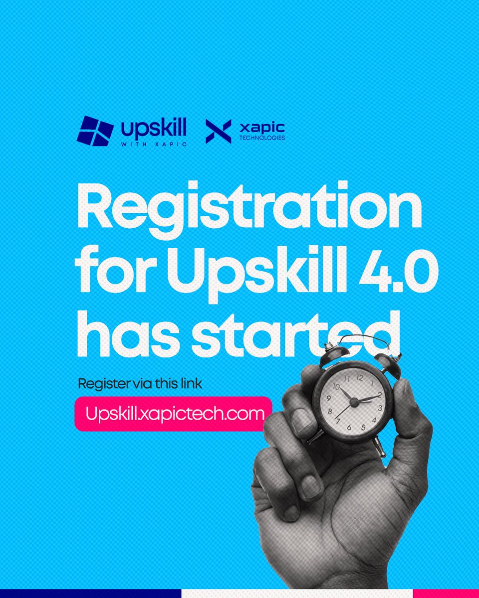 Xapic_Tech's tweet photo. Upskill Yourself With Xapic. 
Learn a tech skill for free!

Courses available: 
Graphic Design
Social Media Management 
Virtual Assistance
Product Management 

Register Here: https://t.co/RYk0Fz8zyJ
Limited slots available. https://t.co/nnNGniR8go