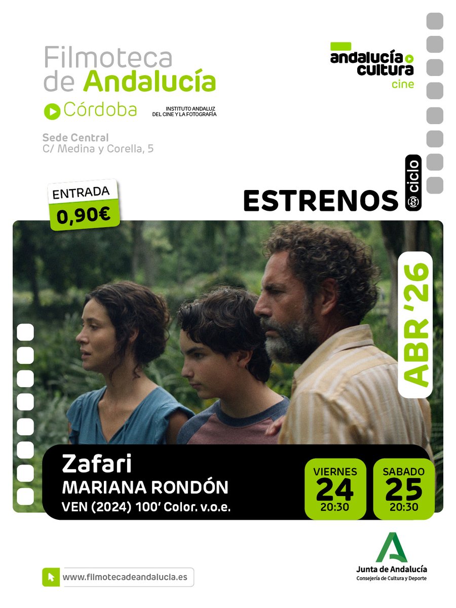 CulturaCuenta's tweet image. La @filmoandalucia proyecta hoy en sus salas:

#Córdoba 
⏰17:30h, Gran Torino, de Clint Eastwood. 
⏰20:30h, Zafari, de Mariana Rondón. 

#Granada en @BibAndalucia 
⏰20h, La misteriosa mirada del flamenco, de Diego Céspedes.

@CulturaAND @JuntaCordoba @JuntaGranada