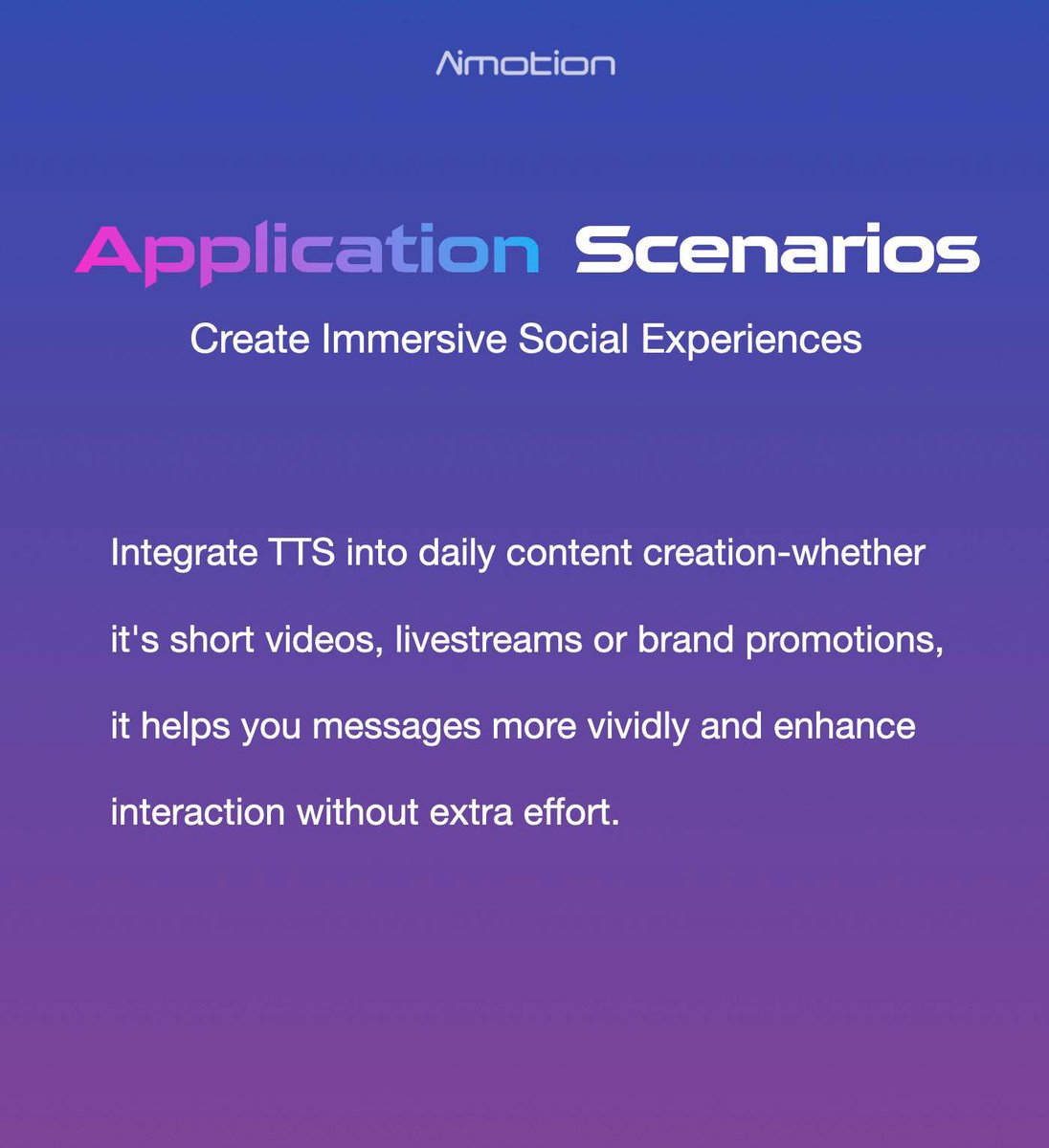 Aimotion_global's tweet photo. Ever heard of TTS but not sure what it stands for?

TTS = Text-to-Speech 🗣️

It’s AI tech that turns written words into natural, spoken audio.

From video voiceovers to accessibility tools, it’s everywhere.

No robots—just smooth, clear voice for your content. https://t.co/B05WUHKoId