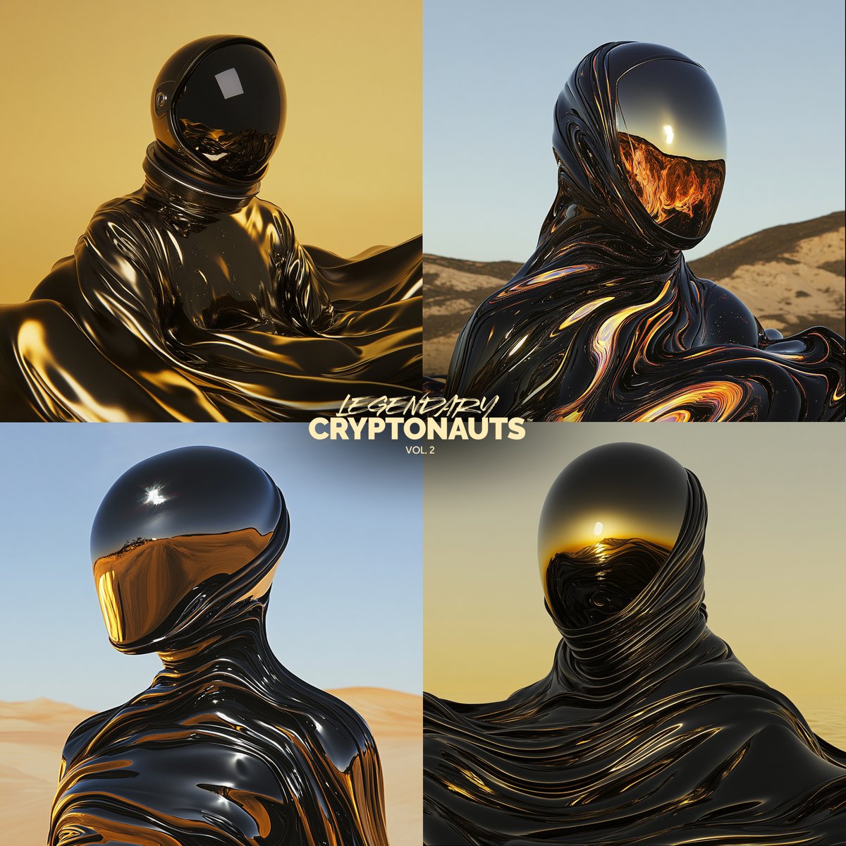 Cryptonautscdc's tweet image. GM #CROFAM 

In the cracks between time and space emerge the Legendary Cryptonauts: post-human astronauts who are no longer fully human.

Their minds, enhanced by quantum implants and collective consciousness, can bend reality, read thoughts from light-years away, and manipulate