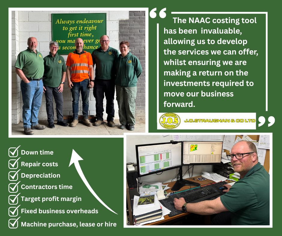 TheNAAC's tweet image. Use the NAAC Contractors Costing Tool to calculate job costs &amp;amp; profit. Are you covering all bases? Is your business sustainable? This invaluable tool is FREE for members: naac.co.uk/costing-tool/ #Farming #Agriculture #Harvest2025