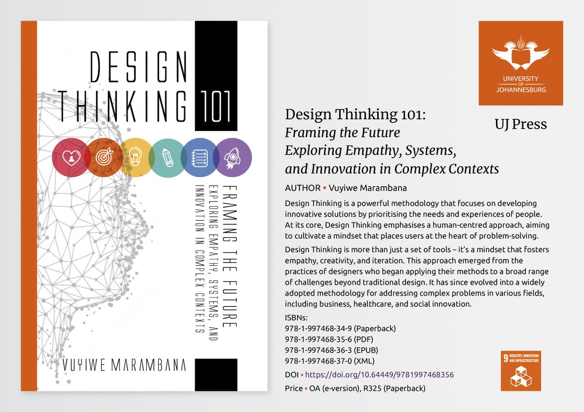 uj_press's tweet photo. The world is complex, traditional solutions aren't enough. Design Thinking 101 is your guide to learning how putting people first leads to the most impactful solutions. Ready to innovate? Get the book here: https://t.co/eMS3aXWDYs
#Innovation #HumanCentredDesign #Empathy #UJPress https://t.co/QqdtJqi5nL