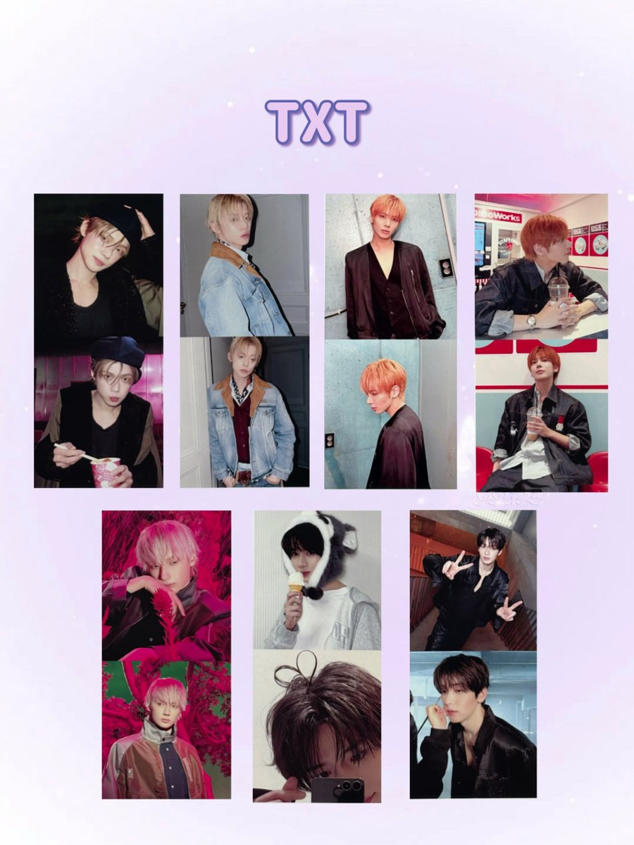 .

💜新商品のお知らせ💜

TXTの100円フォトが入荷しました✨

是非チェックして下さい✔️🫧

#txt 
#モア 
#txt好きな人と繋がりたい 
#推し活
#名古屋大須