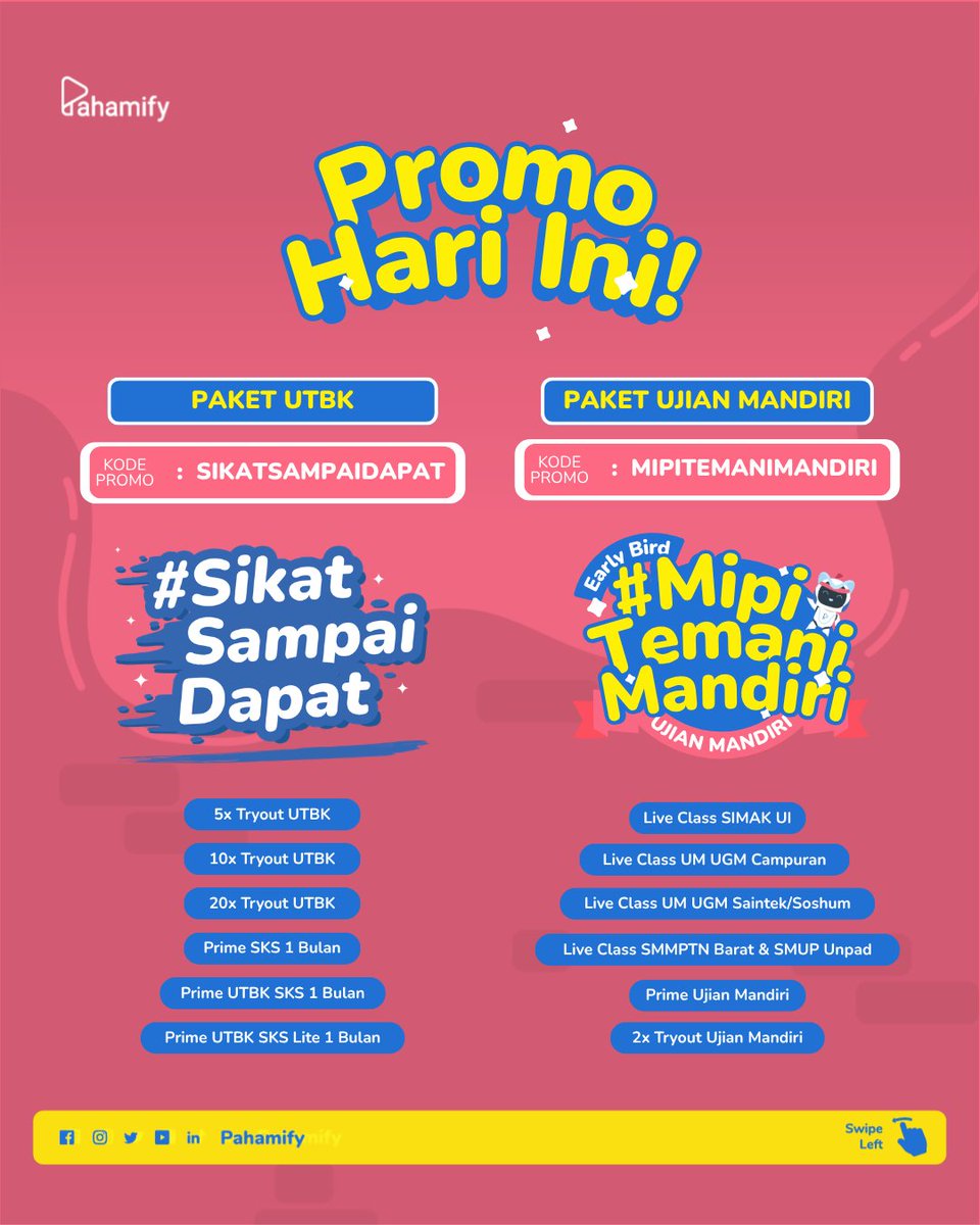 Pahamify | TO + Live Class UTBK & Ujian Mandiri tweet media