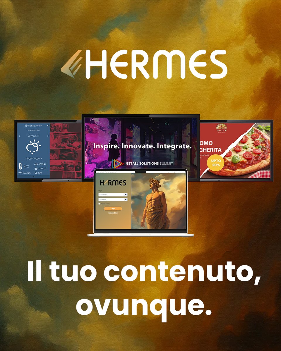 LeadingTechnolo's tweet image. Con Hermes, la piattaforma sviluppata da LTECH Software, la comunicazione digitale diventa centralizzata, programmabile e completamente controllabile da browser, senza installazioni complesse.✨

Scopri #Hermes👉shorturl.at/QxxZ6

#DigitalSignage #AVIntegration