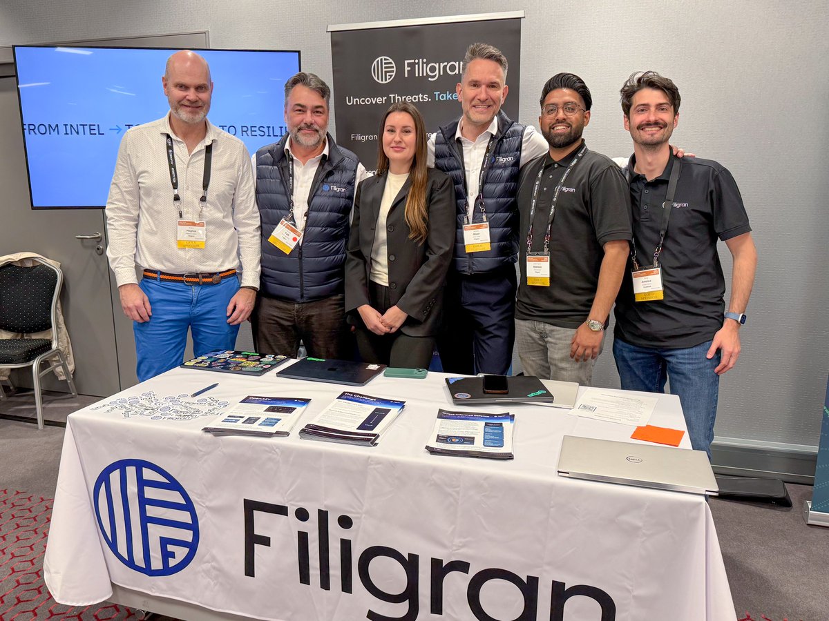FiligranHQ's tweet photo. Cybersecurity conversations hit different depending on where you are in the world. Local priorities, contexts, communities. We were in three rooms at once across #CyberUK, #FIRSTCTI26 and #BlackHatAsia, and our teams on the ground had some great ones along the way 🇬🇧🇩🇪🇸🇬 https://t.co/6Mby3FOYGa