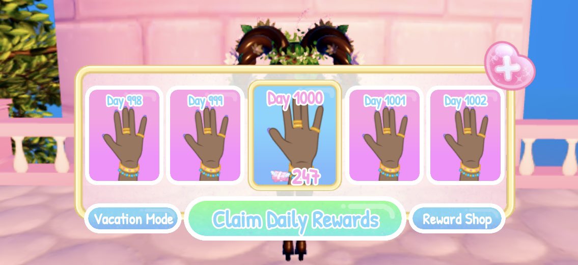 LunarmoonH's tweet image. Today marks my 1000 day log in streak #royalehigh #rh #roblox