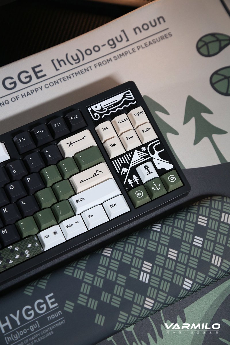 Varmilo_Zhh's tweet image. 😮Hygge ( hoo-gah) is a Danish concept of warmth, comfort, and everyday happiness.
🤗The VA80 Hygge blends Nordic elements with a cozy design, turning simple moments into a more joyful way of living.
varmilo.com/products/va80-…
 #wfh #motivation  #creative  #coding  #gaming