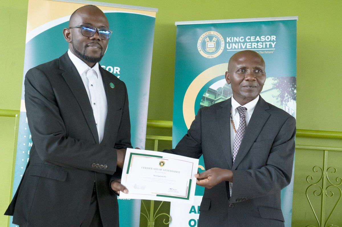 KingCeasorUni's tweet image. King Ceasor University honors academic staff with the CBET Award for excellence in training, teaching &amp;amp; curriculum transformation.

Recognized on 23 April 2026 at the KCU Rooftop.

#CBET #Education #TeachingExcellence #KCU