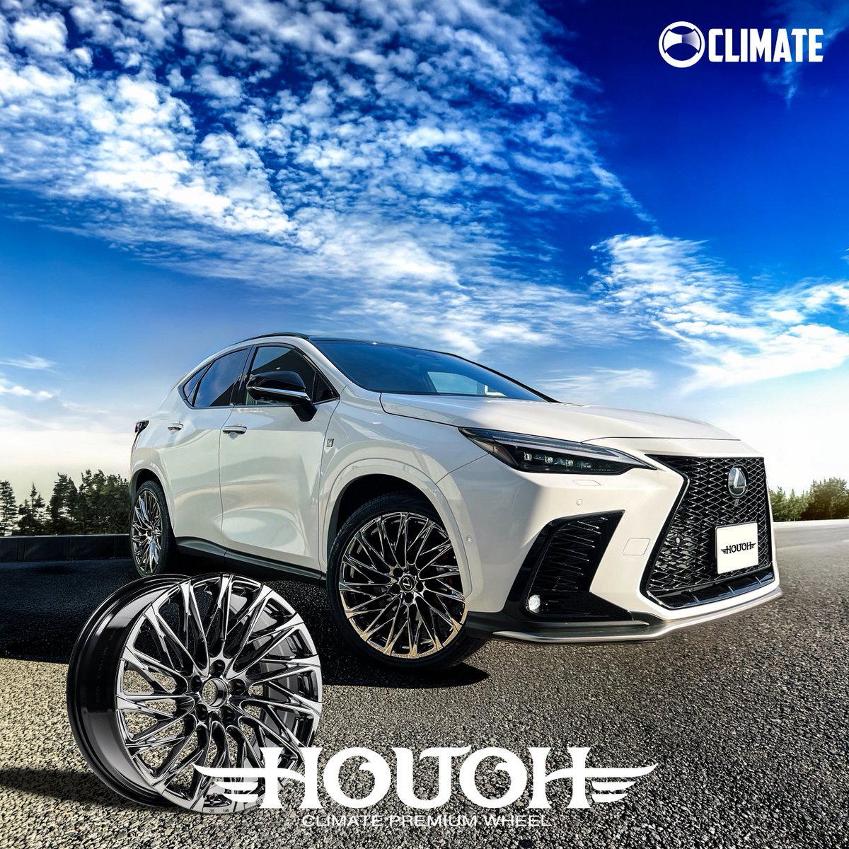 ClimateSuw's tweet photo. .

HOUOH/鳳凰

SIZE:18inch/19inch/20inch/21inch/22inch
COLOR:SBC
※TOYOTA・LEXUS純正センターキャップ対応

※LEXUS 新型NX専用size
21inch 9.0j +35B 5H114.3
純正ボルト対応（座面14R）
純正センターキャップ対応

#LEXUS_NX #LexusNX
#CLIMATE_WHEELS #climate #クライメイト #HOUOH https://t.co/Hmw2mS2C6h