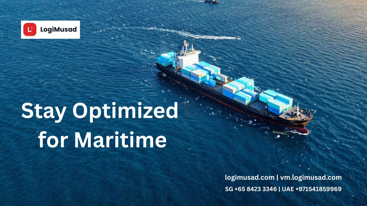 Logimusad's tweet image. Stay Optimized for Maritime ⚓

Smarter vessel management means better performance, lower cost and stronger compliance

⚓ Improve visibility
⚓ Reduce operational costs
⚓ Increase vessel efficiency

🌐 vm.logimusad.com 
📩 csr@logimusad.com 

#Maritime #FleetManagement