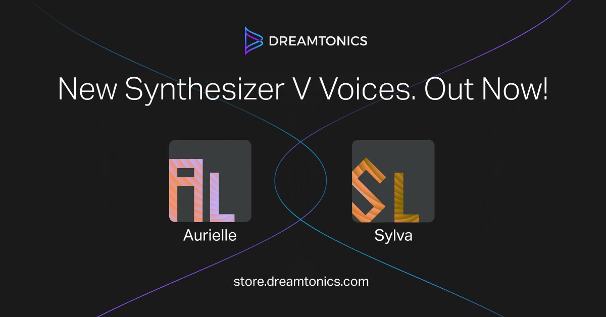 Today we announce two new English Synthesizer V voices, Aurielle and Sylva, out now.