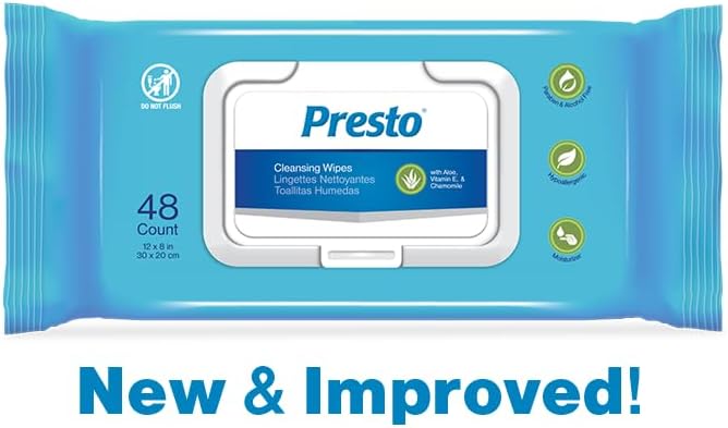 Presto Cleansing Wipes gently remove dirt without irritation—perfect for quick touch-ups, travel, or bedside care. Toss a pack in your bag and stay fresh all day. llmedico.com/products/prest…