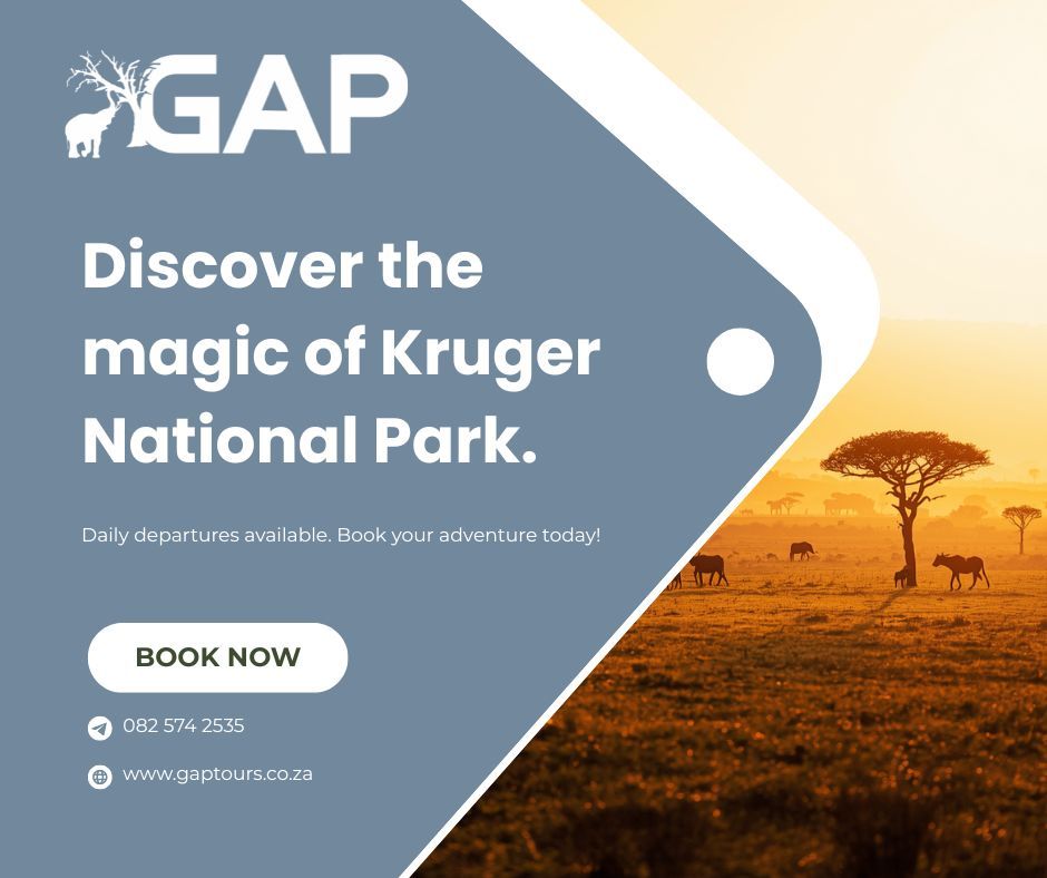GAPTours's tweet photo. Discover the Magic of Kruger National Park

Step into the heart of the wild and experience Africa like never before. From incredible Big Five sightings to breathtaking landscapes, Kruger National Park offers unforgettable moments at every turn.

#KrugerNationalPark https://t.co/HGJH6x3hPI