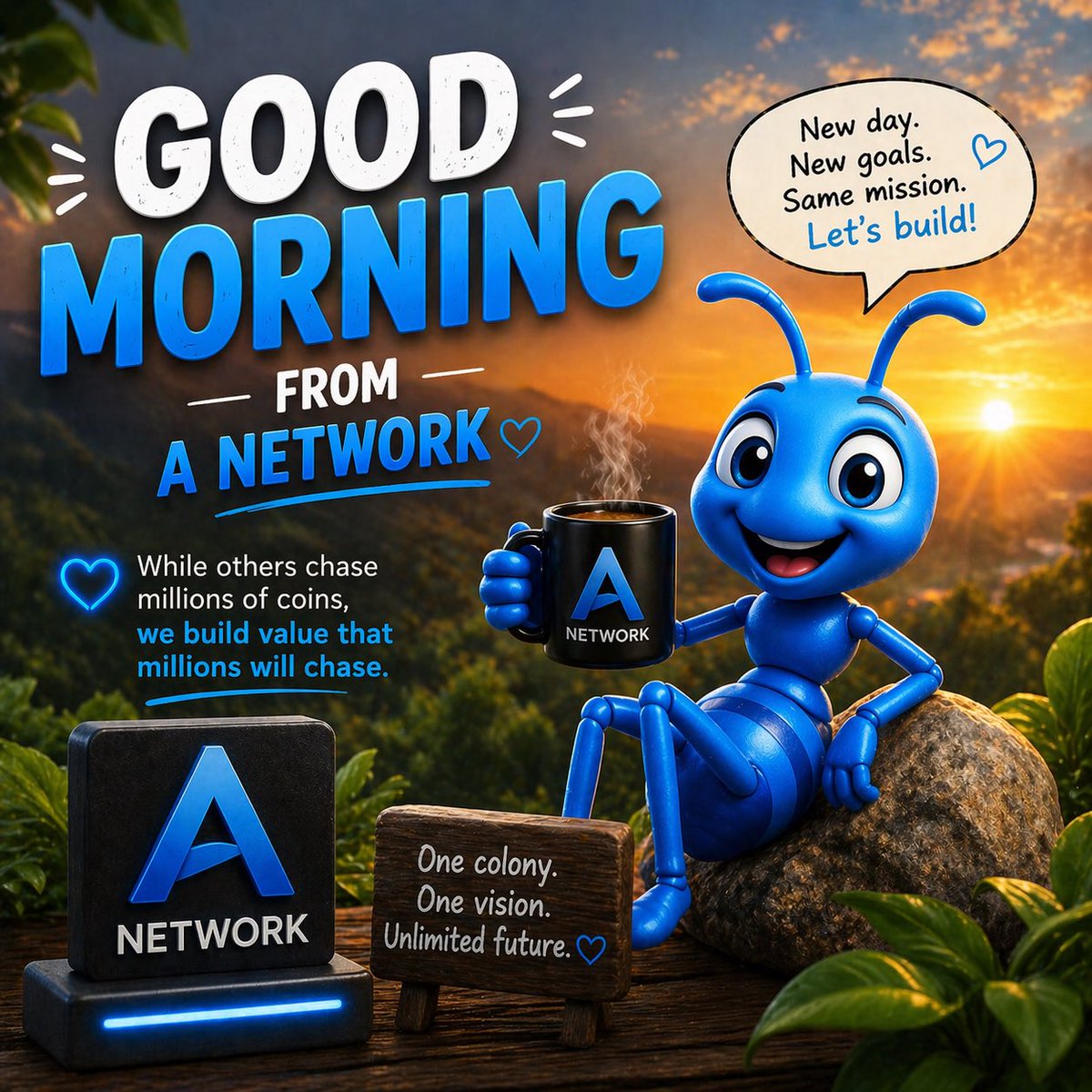 ANetworkLLC's tweet image. Good morning 🐜🔥

While others are still waking up…
the colony is already moving.

Stay early. Stay ready.

While others chase millions of coins, we build value that millions will chase.

#A #ANet #ANetwork #Ant #Alpha #crypto #Web3
