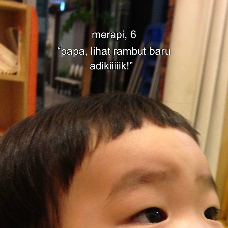 scriptreine's tweet photo. kangkit lagi nyantai tetiba dik meya masuk kamar dan nunjukkin rambut barunya dengan senyum sumringah #rombas https://t.co/uAgoarMTkT