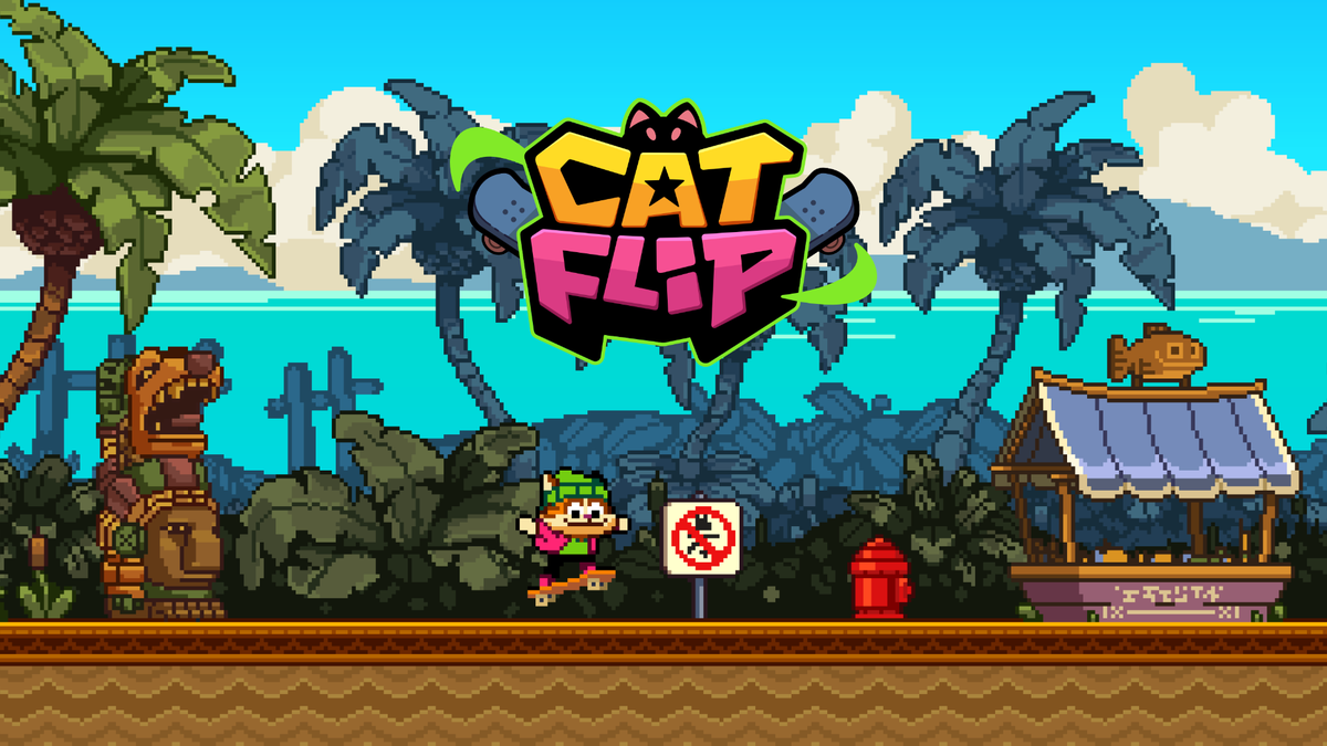 502Studios's tweet photo. Just wanted to show you this awesome level Ollie’s skating through🛹🐈
#indiegame #indiedev #skate #arcade https://t.co/c4EQ2QvHNB