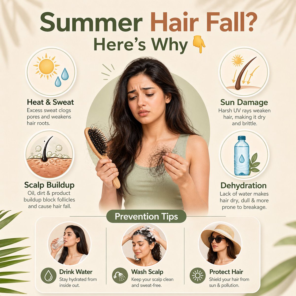 shilpa89431's tweet image. Summer hair fall badh gaya? 😳☀️
Heat + sweat + dehydration = weak hair ⚠️
Fix it before it gets worse 💁‍♀️✨
👇 What’s your main reason?
#HairFall #HairCare #SummerCare #HealthyHair #ScalpCare #HairGrowth #BeautyTips