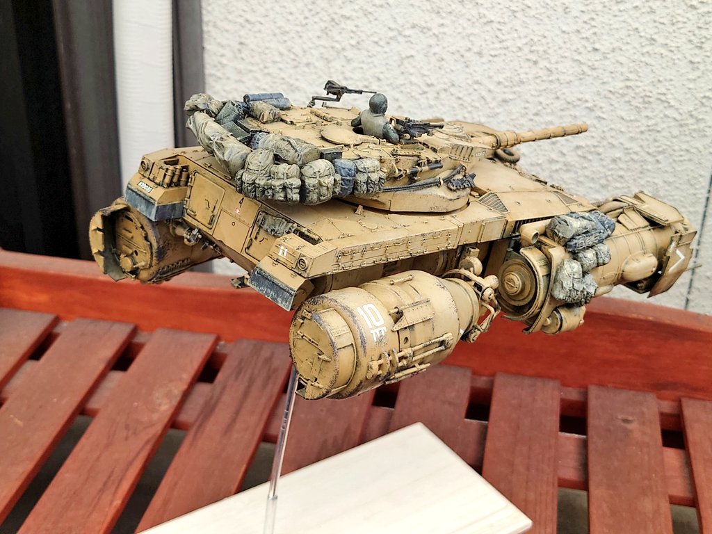 ホバー戦車メルカバ完成!!
タミヤ製1/35メルカバMk.1を改造してオリジナルのホバー戦車を作ってみました！
(1/3)
#ミキシングビルド #キットバッシュ #プラモデルライフ