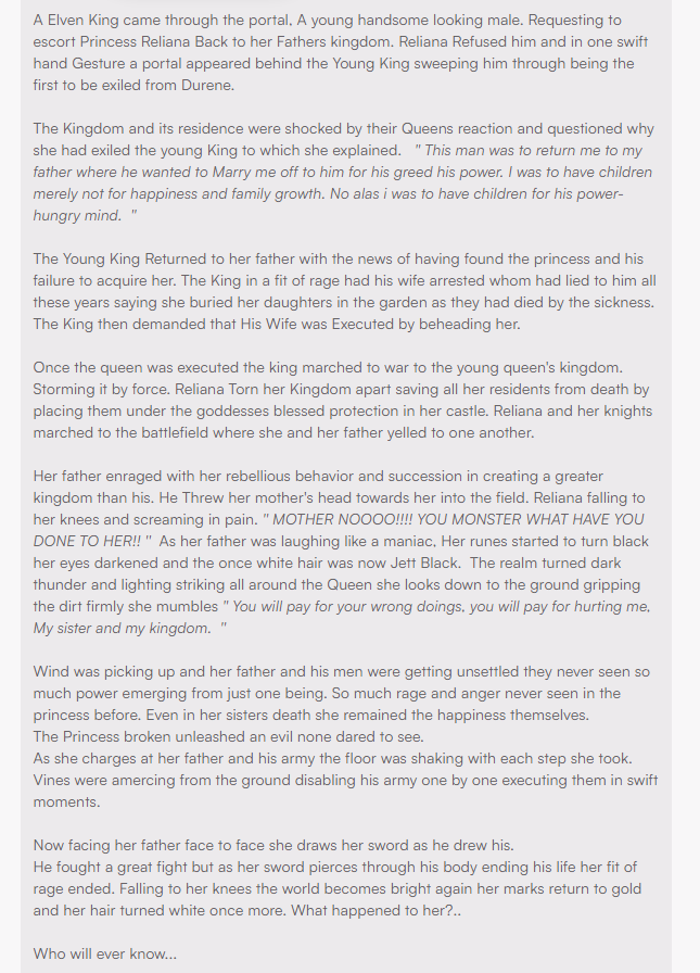 RelianaVT's tweet photo. For the people who always wondered about the story of my being! Here you have it! 🥰 

Hopefully one day soon i will come out with a Lore video! 🥰

#vtuber #lore #twitchstreamer #loredump https://t.co/eHWt94dc1t