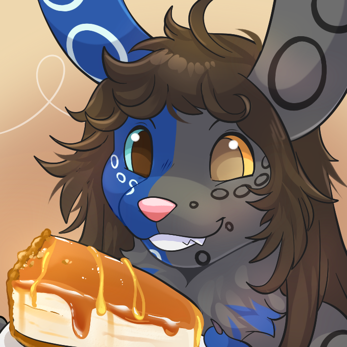 EctoDrool's tweet photo. Icon comm! Sea salt caramel cheesecake! https://t.co/p6hMT55Rvl
