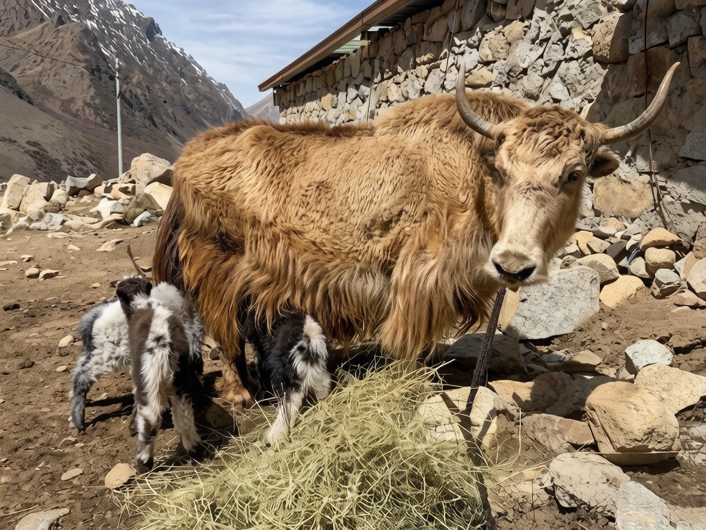 allen16529268's tweet image. An 8-year-old yak in #Biru County, Xizang, gave birth to rare triplets. The three healthy calves weigh 7.5 kg on average. The probability of giving birth to #triplets under natural condition is less than 1/500,000, made even rarer by the high-altitude, low-oxygen environment.